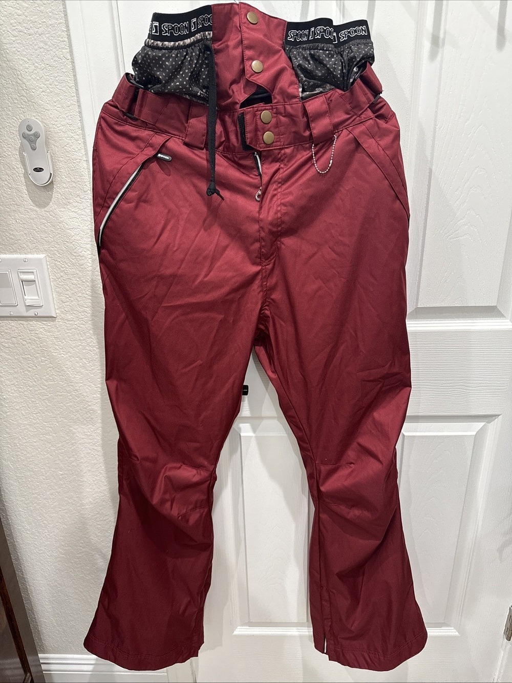Spoon Sports Snowboard Snow Ski Pants Waist Gator  Burgundy Women's Size Large